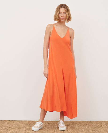 Vestido asimétrico fluido 0250 tiger lily orange 3sdr294v02