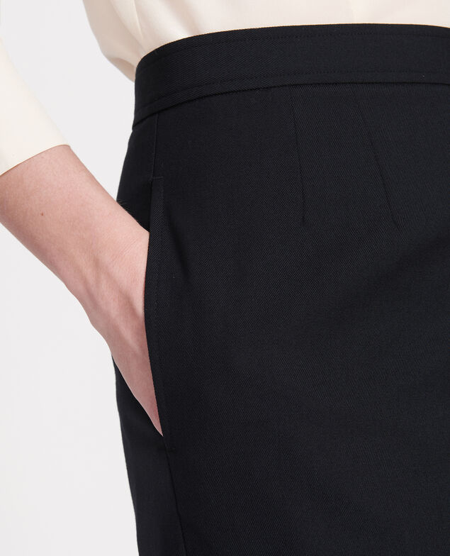 Bermudas de lana lisa Black beauty