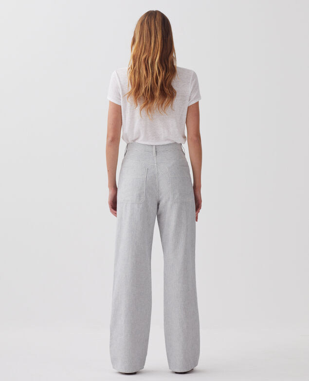 BLANDINE - Pantalón recto H611 blue mini st