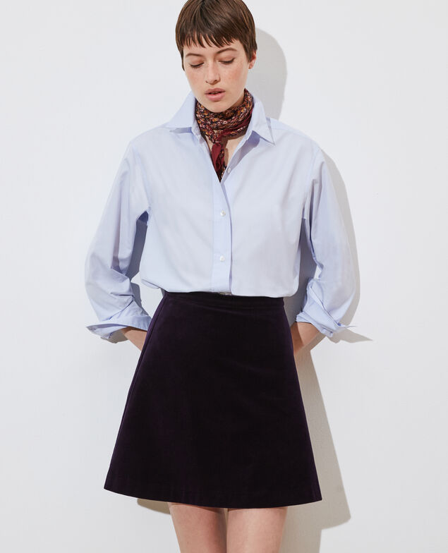 Camisa boyish de algodón Heather