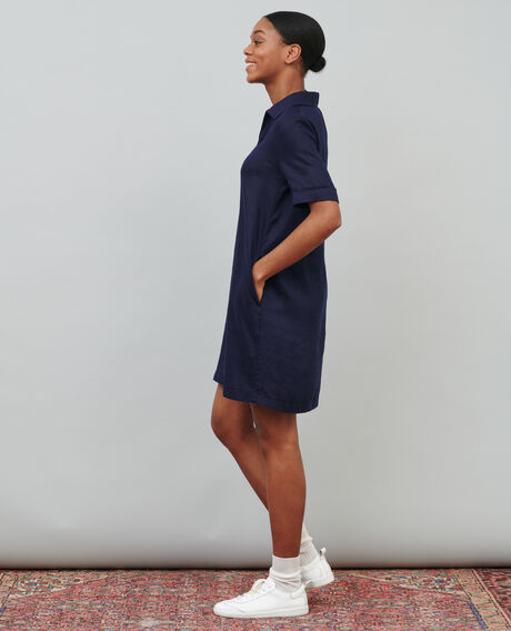 DAISY - Vestido icónico de lino 68 blue 2sdr355f04