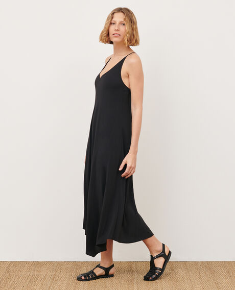 Vestido asimétrico fluido 0093 black 3sdr294v02
