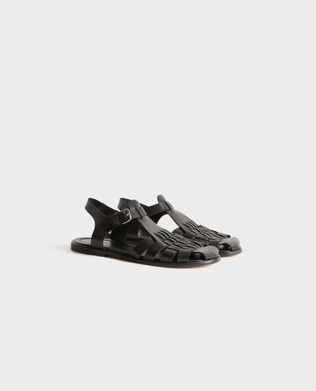 Sandalias trenzadas de piel 8853 09 black 3ss062
