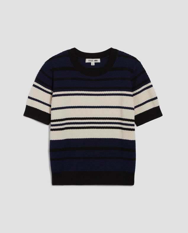 Jersey con manga corta de algodón J695 st ecru navy
