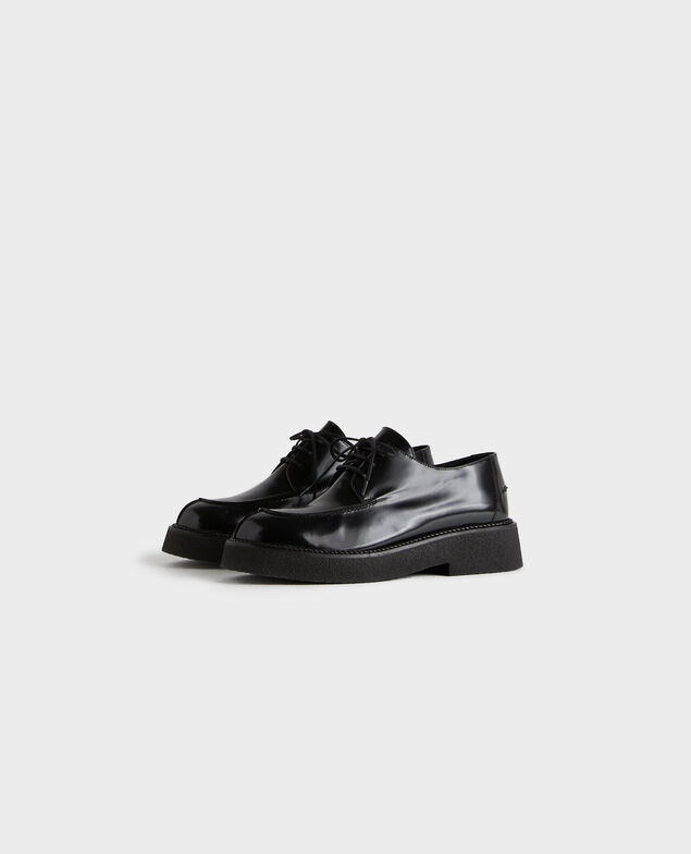 Zapatos Derby de cuero brillante 4216 black_beauty 2ws117