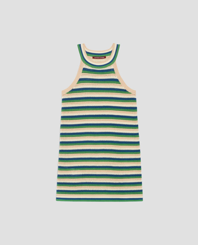 Vestido corto de crochet H543 st multic green