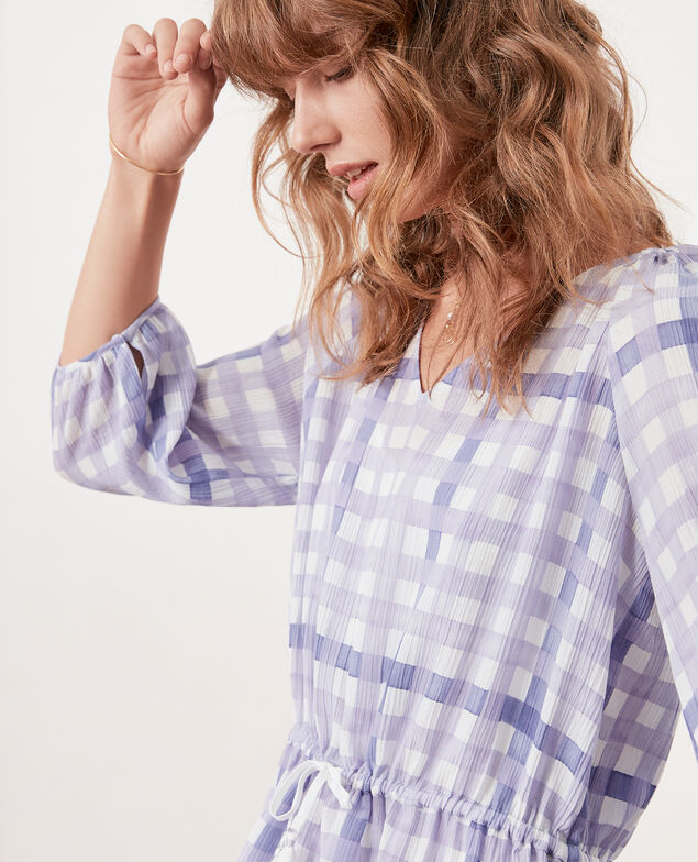 Vestido estampado Ghingham iris