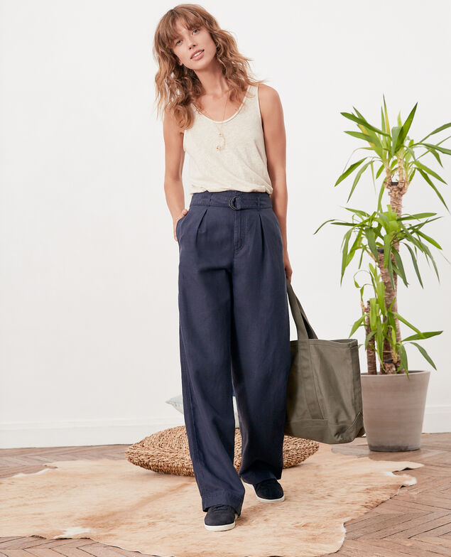 Pantalón ancho Navy