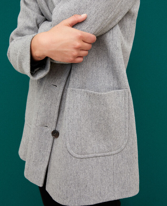 Abrigo con capucha Light heather grey