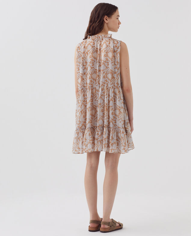 Vestido fluido sin mangas H340 cashmire brown