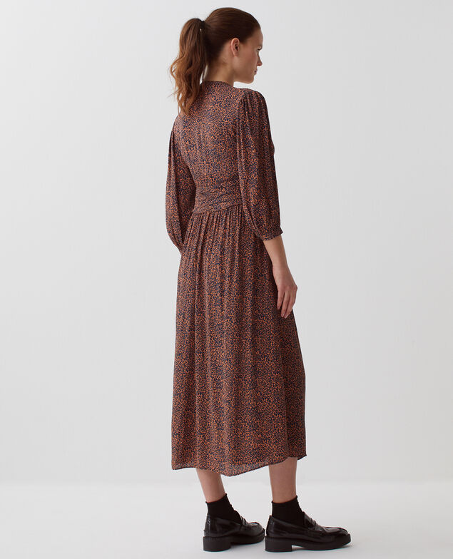Vestido largo fluido I480 leo brown
