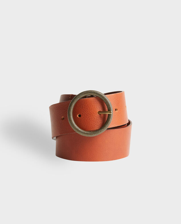 Cinturón ancho de cuero 9902 29 dark orange