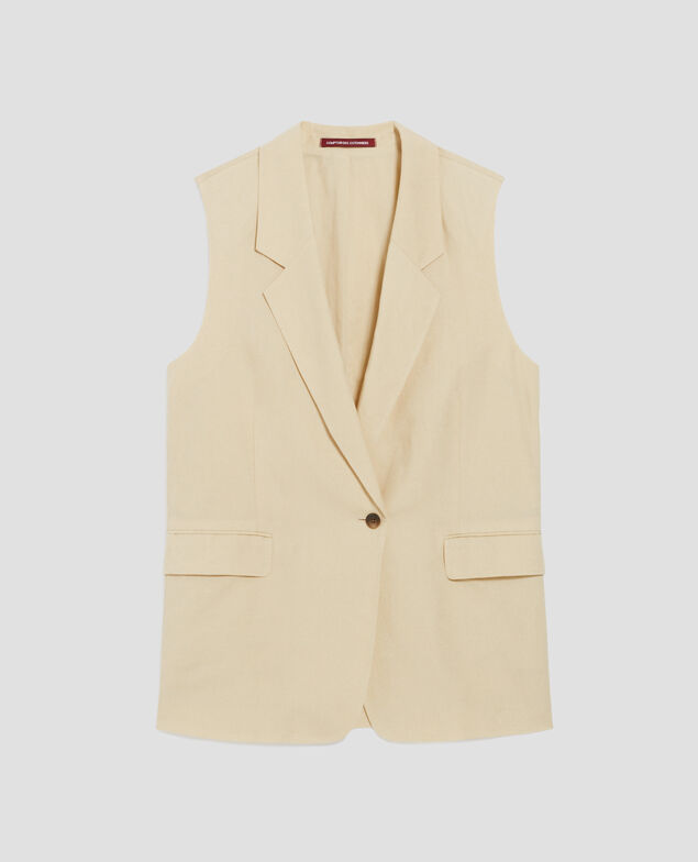 Chaqueta de traje sin mangas H311 oyester gray