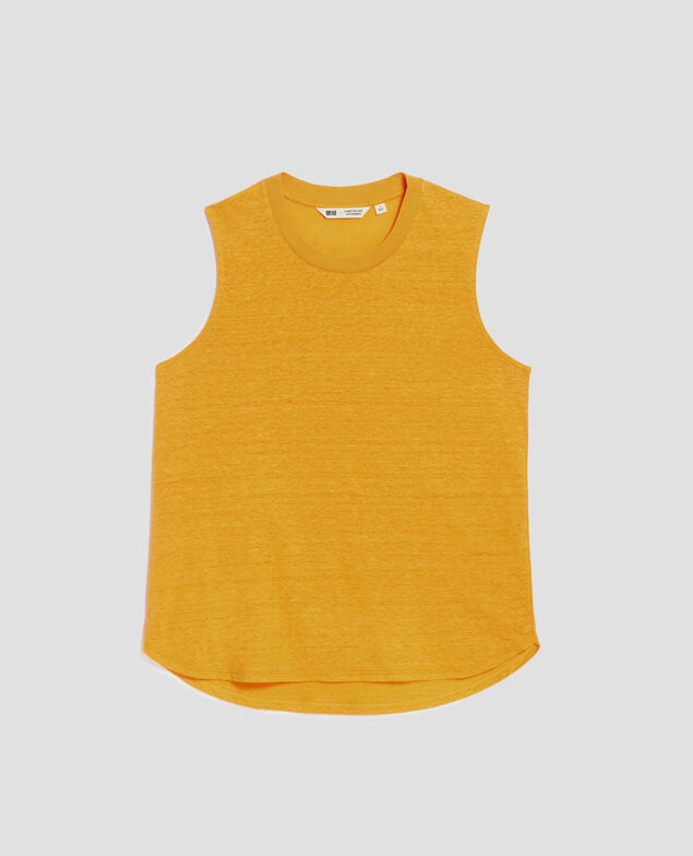 MARCELLE - Camiseta de lino sin mangas H450 artisan's gold