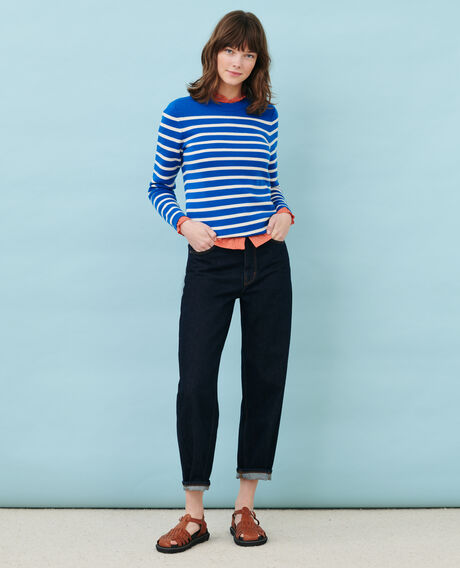 SYDONIE - BALLOON - Jeans amplios 7/8 talle alto Denim rinse Palloon