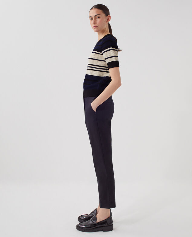 Jersey con manga corta de algodón J695 st ecru navy