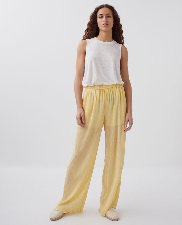 Pantalón amplio y fluido H400 straw yellow