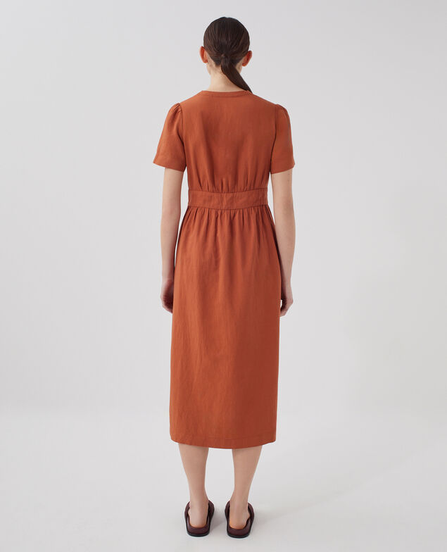 Vestido midi U260 orange