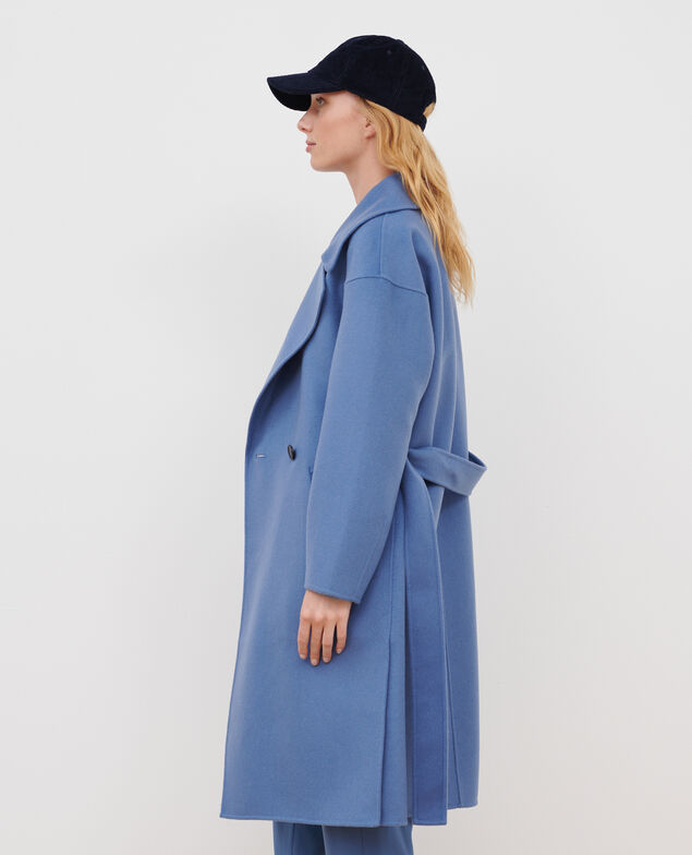Abrigo de doble cara de lana y cachemir A601 lt blue infinity 3wco190w02