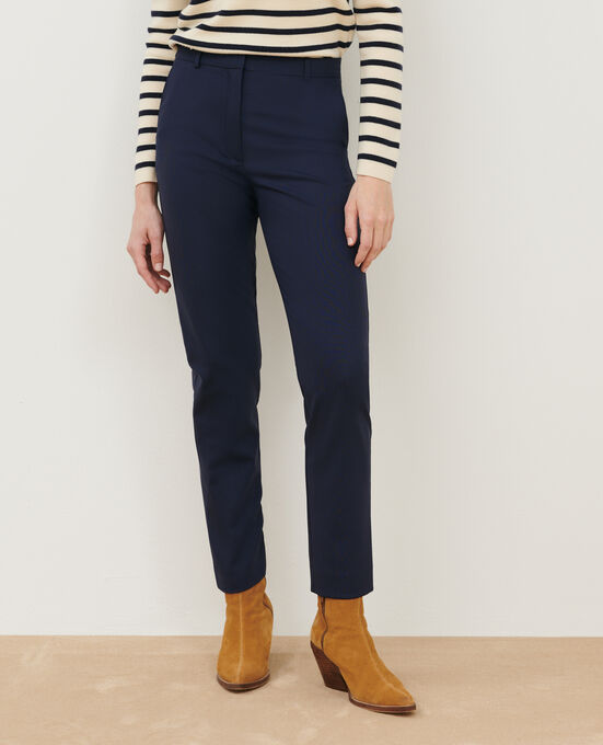 MARGUERITE - Pantalón cigarette 0693 NAVY