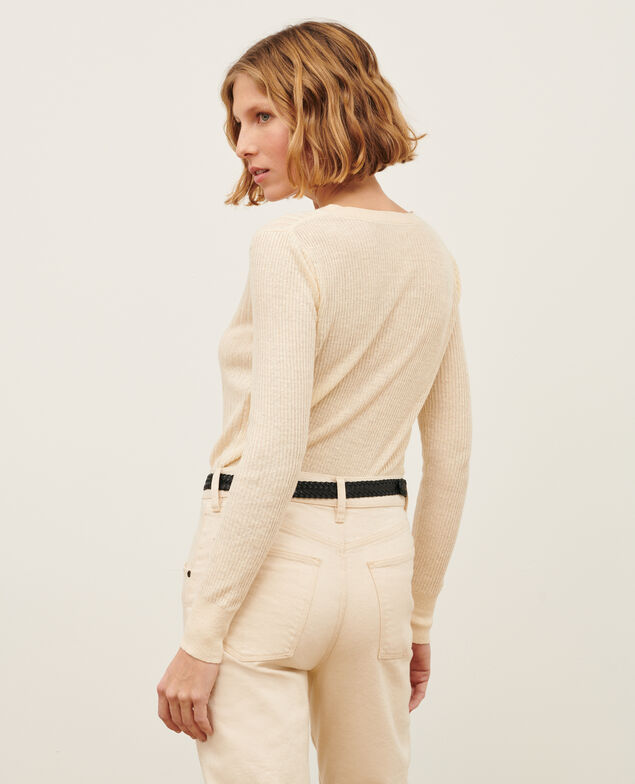 Jersey con textura de lino 0010 buttercream
