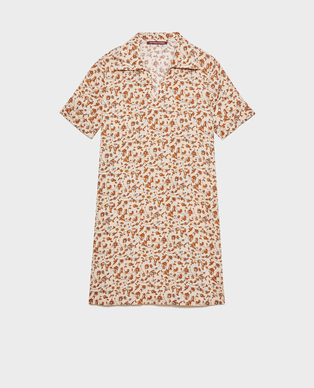 Vestido de lino estilo casaca marinera Indie-small-umber