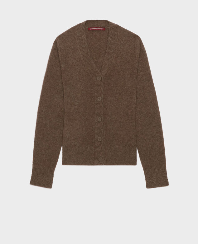Cárdigan de cachemir A350 light brown knit