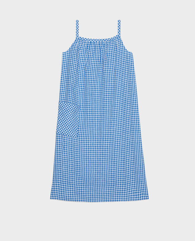 Vestido de algodón Vichy princess blue gardenia
