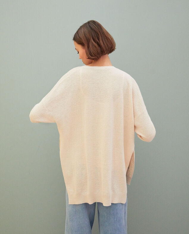 Cárdigan oversize Natural beige