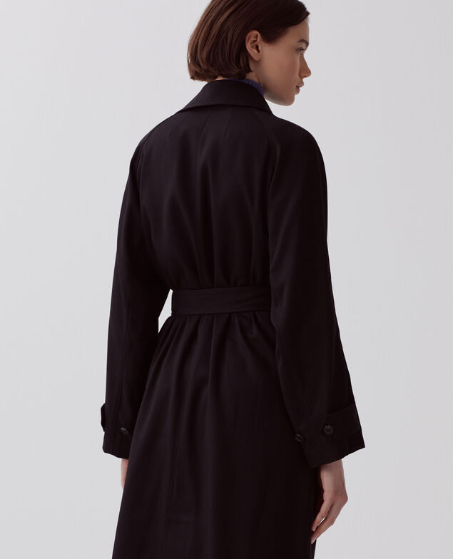 CATHERINE -Trench largo fluido H091 black beauty