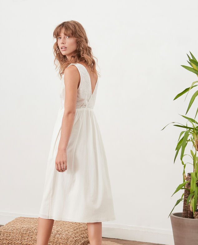 Vestido cruzado Blanc