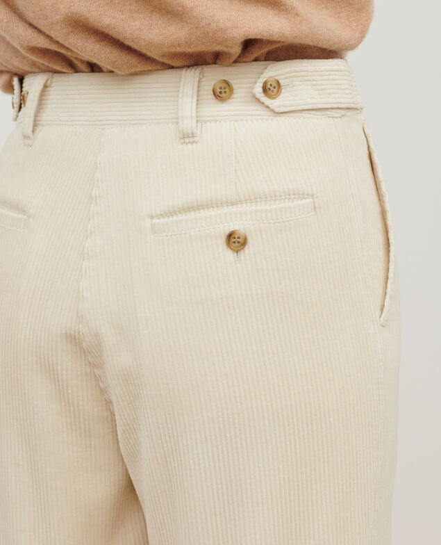 BLANDINE - Pantalón recto de pana 7107c 02 white