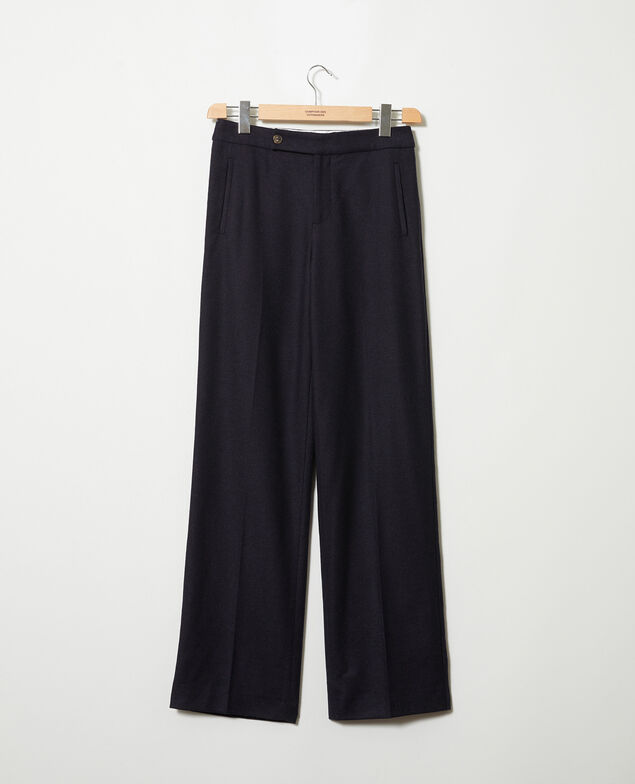 Pantalón sastre con lana Dark navy