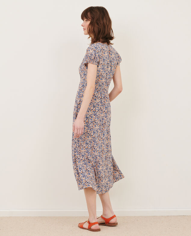 LUDIVINE - Vestido largo fluido 116 print blue