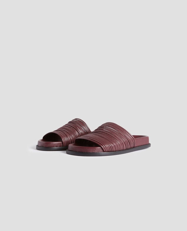 Sandalias planas de piel J380 decadent chocolate