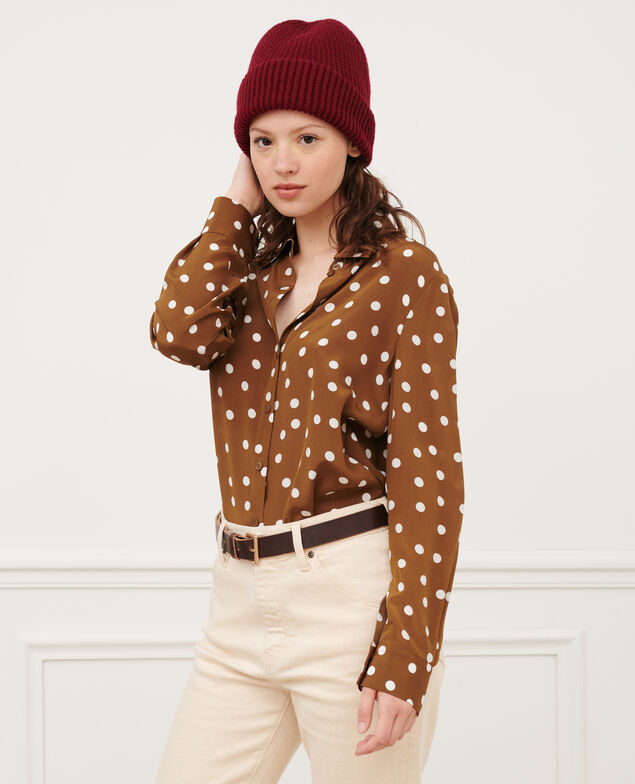 SIBYLLE - Camisa de seda 8856 24 brown dots
