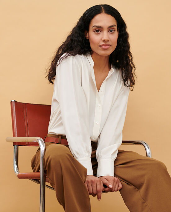Camisa de seda 4224 GARDENIA