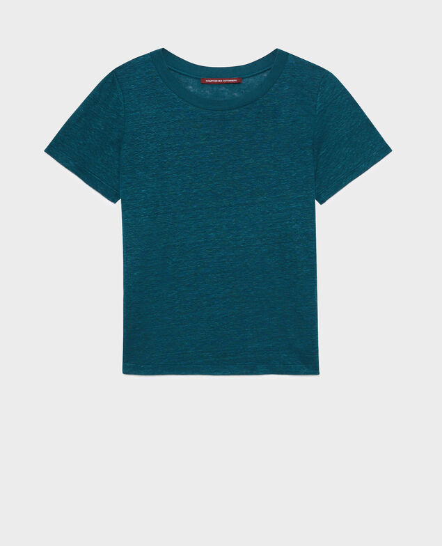 AMANDINE - Camiseta con cuello redondo de lino