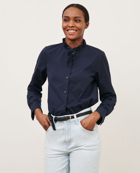 Camisa de popelina de algodón 7012c 69 navy 2wsh138c53