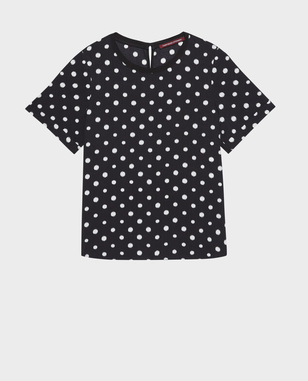 Camiseta con estampado de lunares 95 print black