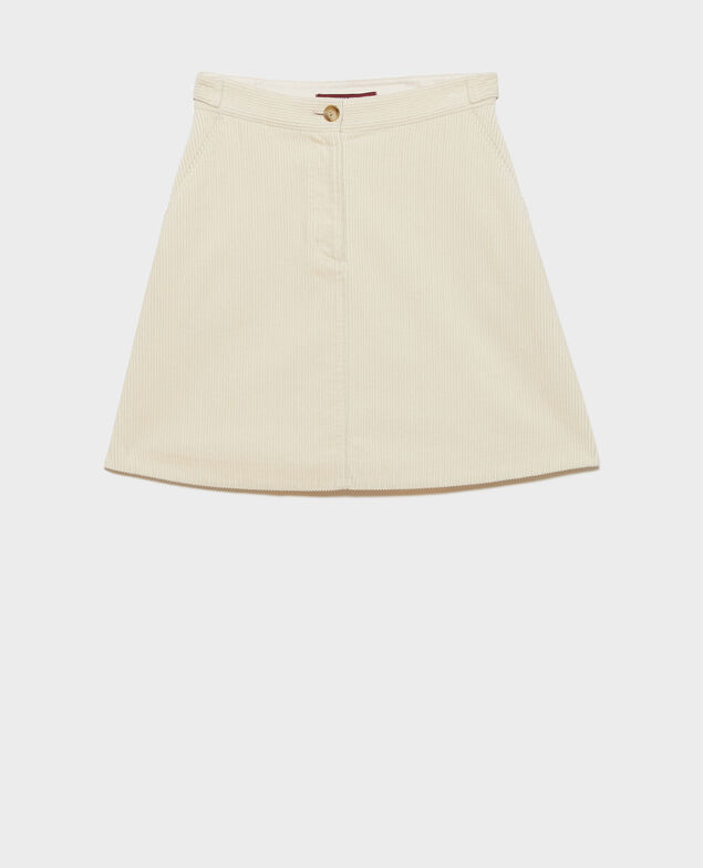 Falda corta de pana 7107c 02 white