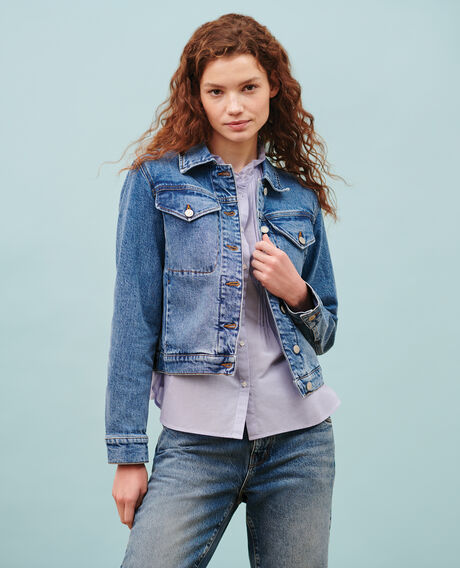 Chaqueta vaquera corta 0642 vintage wash denim 3sjd264c64