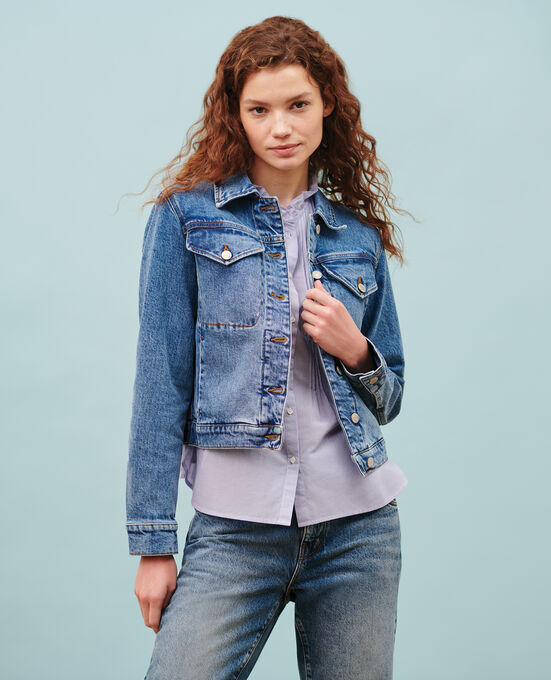 Chaqueta vaquera corta 0642 VINTAGE WASH DENIM