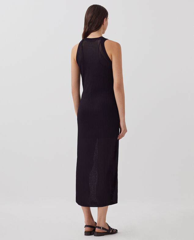 Vestido largo de canalé H695 night sky