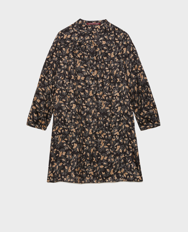 Vestido fluido estampado 8910 34 brown print