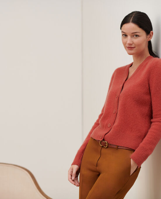 Cárdigan de cachemir 8830 16 RED