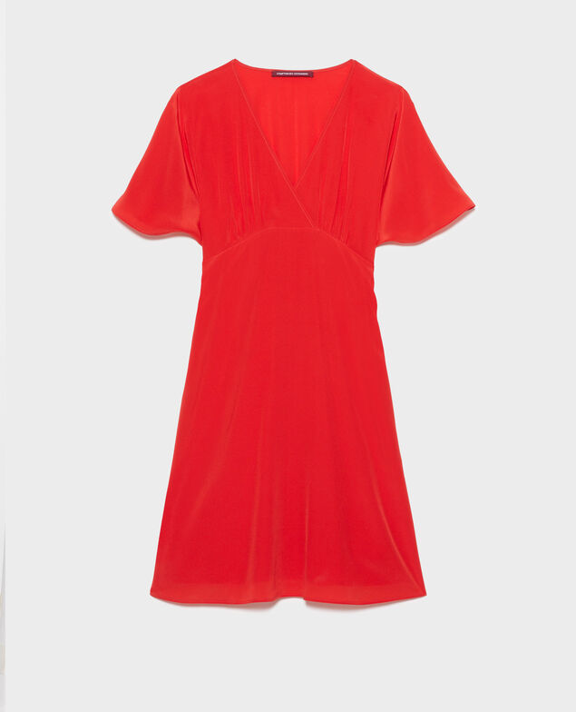 Vestido midi de seda 7024c 14 red