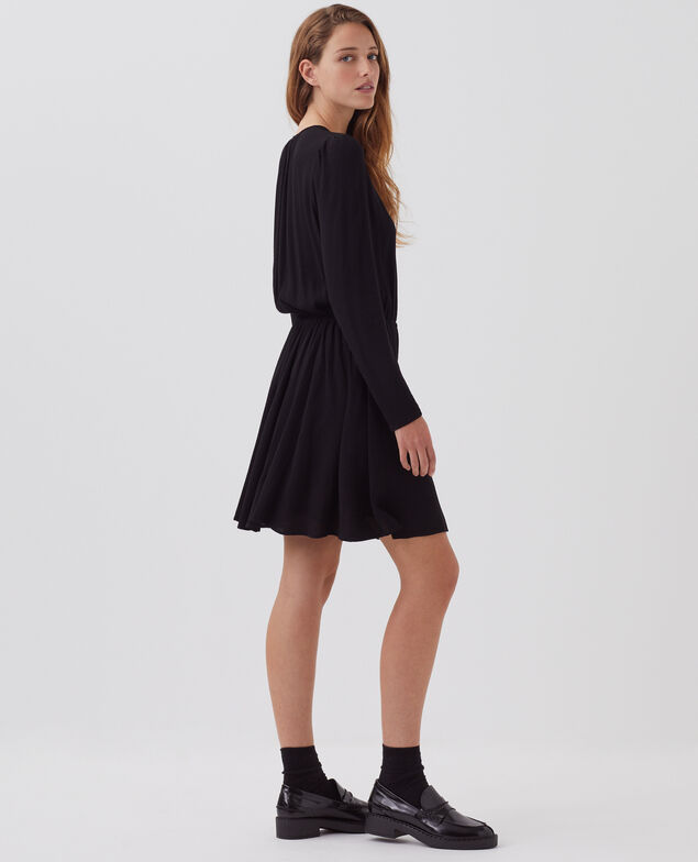 Vestido corto fluido H091 black beauty