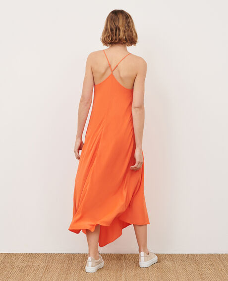Vestido asimétrico fluido 0250 tiger lily orange 3sdr294v02