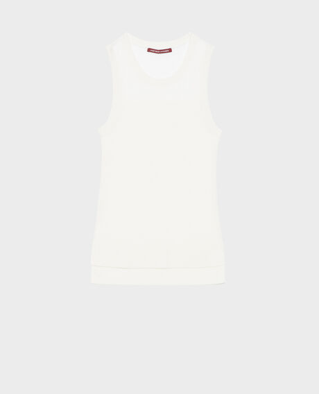 Camiseta de tirantes de algodón mezclado 0007 white 3sju148l02